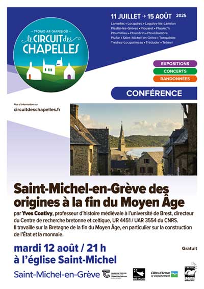 Affiche de Conférence - Saint-Michel-en-Grève des origines à la fin du Moyen Âge
