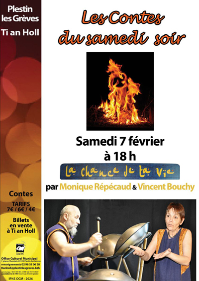 Affiche de Contes du samedi soir "La chance de ta vie" avec Monique Répécaud & Vincent Bouchy