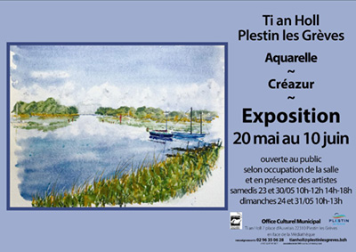 Affiche de Exposition aquarelle de Créazur