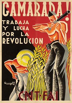 Affiche de Exposition "Il y a 90 ans, révolution et guerre civile en Espagne"