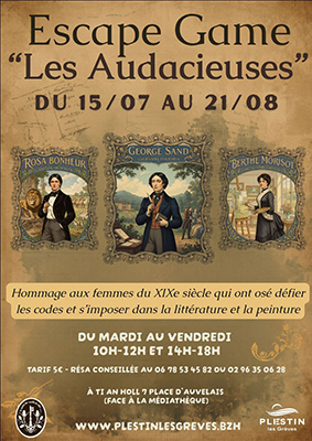 Affiche de "Les Audacieuses" Escape Game Culturel